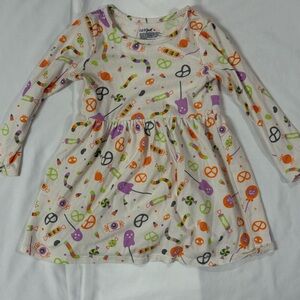 Cat & Jack Toddler Girl's 4t Long Sleeve Halloween candy Printed Dress